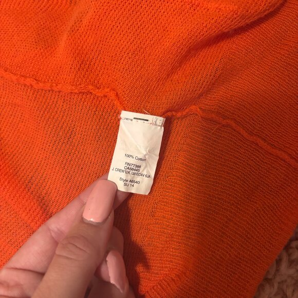 Madewell Summerweight Cardigan Sweater #A6540 XS Pocketed Button Up Coral Light - Picture 6 of 9